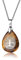 Thajaling Collier en pierre d'oeil de tigre pendentif en cristal avec pendentif arbre de vie en chaîne en acier inoxydable