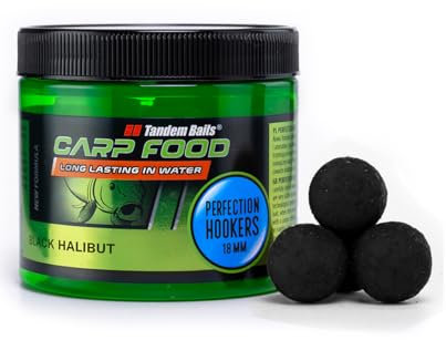 Tandem Baits Karpfen Futter Angelfutter Hakenköder Perfection Hookers 18 mm 120 g Schwarzer Heilbutt