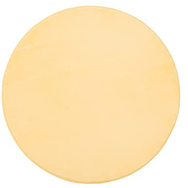 Gözze - Premium Rutschfester Runder Badezimmerteppich, RIO, 100% Microfaser, Ø 110 cm - Sonne