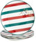Swuut Platos llanos de porcelana china para Navidad, platos de postre, platos de ensalada, juego de 4, aptos para lavavajillas (tira, 10 pulgadas)