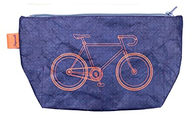 PAPRCUTS Kulturbeutel | Geräumige Kulturtasche Mit Reißverschluss | 100% Vegan | Wasserabweisend & Reißfest | Unisex (Bike)