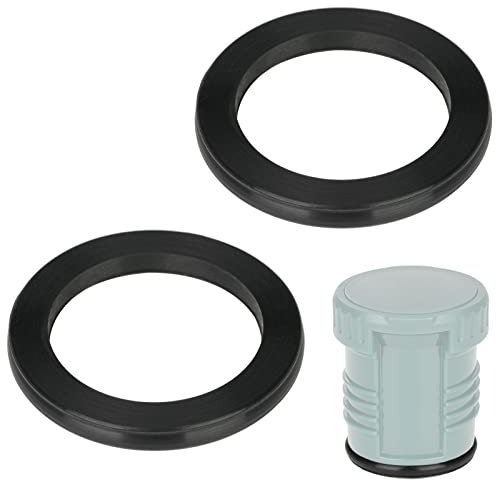 LUAATT Replacement Seal Ring,2 Pack Black Silicone Sealing Ring Compatible with Stanley Classic Stainless Steel Vacuum Bottle Stopper (1.1 QT/1.5QT/2 QT)