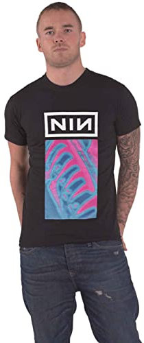 Nine Inch Nails T Shirt Pretty Hate Machine Neon Band Logo Official Unisex Black L