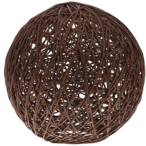 FRCOLOR Rustikale Kugellampe Lampenschirme In Kugelform Für Tischlampen Stehlampen Lampenschirm Papierlaterne Rattan Für Schlafzimmer Dunkler Kugellampe Rustikal