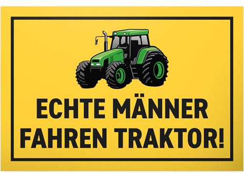 DankeDir! Echte Männer fahren Traktor - Schild 30 x 20 cm - Geburtstagsdeko Geschenkidee Bauer Partydeko Geburtstagskarte - Geschenk Freund Geburtstag Männer Geburtstagsgeschenk Landwirt