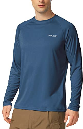 baleaf Morbido Polo Uomo Maglietta Anti UV A-Lilla L