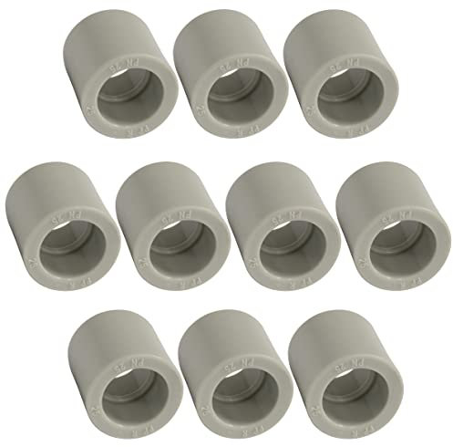 AERZETIX - C66843 - Set di 10 manicotti uguali in PPR/polipropilene/ Ø25mm PN25 per saldatura - impianto idraulico-riscaldamento installazione acqua potabile alimentazione pressione raccordo tubo