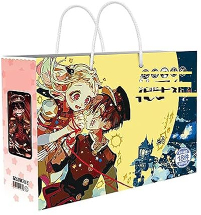 MayDee 18 Stück Toilet Hanako-kun Peripheriegeräte Geschenk, Toilet-bound Anime Fanzine Figur Poster Sammlerkarte Broche... Für Fan-Sammlung Display