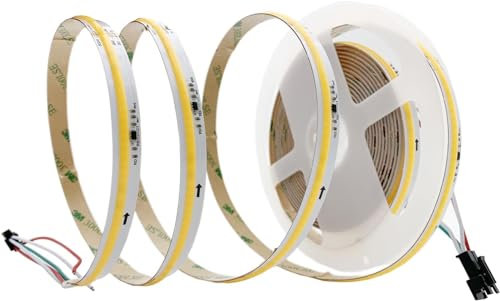 WS2811 Cob Fließendes Wasser fließt LED-Streifen Licht Pferderennen Jagd Band drahtlose Fernbedienung DC24V Leistung 20m 10m kompletten Satz (1x5M Strip(No Controller No Power), 4000K)