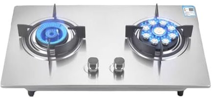 Réchaud Au Propane, Réchaud Au Propane Portable À 2 Brûleurs, Table De Cuisson À Gaz En Acier Inoxydable, Maximum 17742,4 BTU, Convient Aux Appartements Et Aux Cuisines De Camping-car (argent) (Color