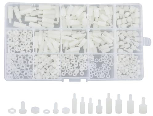 Abstandshalter M2.5 M3 Nylon Hex Distanzhülsen PCB Platinen Männlich Gewinde Abstandsbolzen Schrauben Muttern Washer für Raspberry Pis Motherboard(380 Stück)