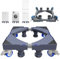 Zuquik Support Machine a Laver Seche Linge,Socle Machine a Laver Réglable, Rehausseur Machine a Laver avec 4 Roulettes,Antivibration jusqu'à 250 kg