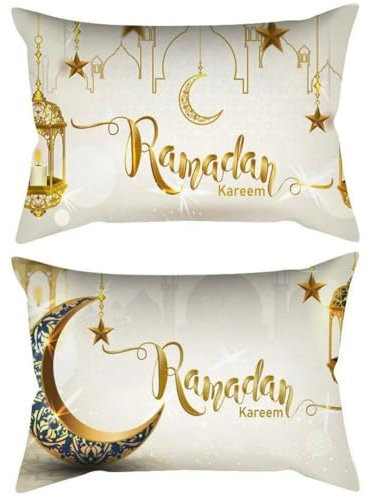 Luxylei Ramadan-kissenbezüge, Ramadan-kissenbezüge, Eid Mubarak-kissenbezüge, Dekorationen Für Sofa, Auto, Wohnzimmer, Zuhause, Partyzubehör