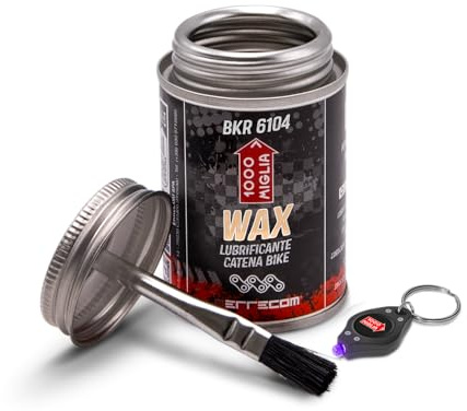 Errecom BKR 6104 DRY Fahrrad Kettenwachs für trockene und staubige Straßenbedingungen - 120 ml, All-In-One-Dose mit Pinsel enthalten