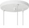 HSDKA Lustre Plafond Auvent-3 Trous Luminaires Pendentif Lampe Disque Base Ronde Plafond Plaque Base Suspension Accessoires D'Éclairage Rouille (Blanc)