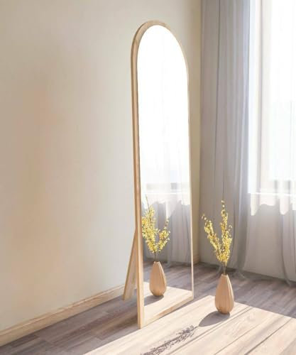 Dmora - Spiegel Zaniah, Spiegel mit Rahmen, Wanddekorationsartikel, Spiegeldekoration, 50x2h160 cm, Eiche