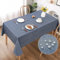 AooHome Tischdecke Abwaschbar, Blau Tischdecken 140x240cm Leinen-Optik Tischtuch aus Polyester Wasserabweisend mit Lotuseffekt, Dauerhaft Kratzfest für Wohnzimmer, Esszimmer, Balkon, Garten