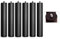 Homey - Lot de 6 Pieds pour sommier ou Base tapissée cylindriques filetés, Gris, Hauteur 25 cm