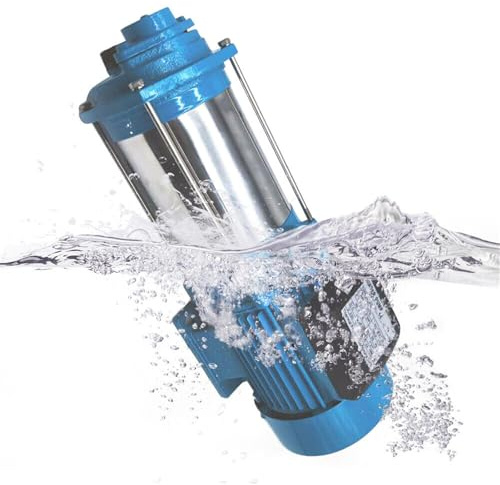 HOARLICN 2500w Edelstahl Kreiselpumpe, Max. Durchflussmenge 4000 L/H 11bar Maximaler Druck 11bar Bewässerung Gartenpumpe Jetpumpe Druckschalter Edelstahl-Pumpengehäuse