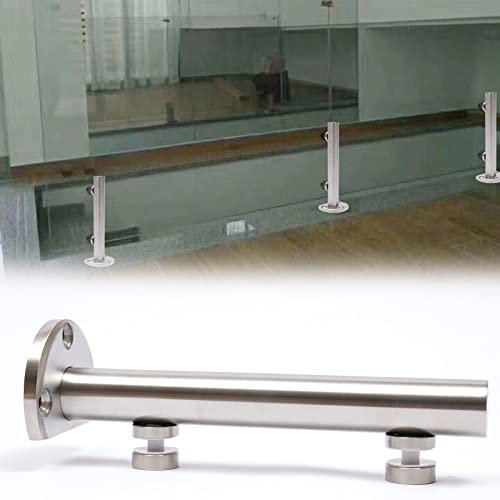 GDJZXD 10 Zoll verbesserter Glasgeländerpfosten, Glasbalustrade, Geländerpfosten aus Edelstahl 304, Geländerzaunpfosten, Handlauf, Gartenzaun