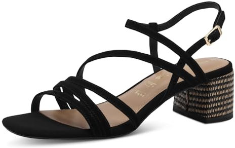 Tamaris Femme Damen 1-28211-42 Sandale à Talon, Noir, 41 EU