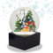 Schneekugel Nostalgie Familie Winterspaziergang auf Sockel quadratisch schwarz | Pure-Line | Schüttelkugel | H: 12 cm B: 10 cm | 20219