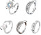 GUTERTOP 5 Stück Angst Ring Damen, Verstellbare Stress Ringe zum Drehen, Fidget Ring Damen Stapelbare für Stress Abbauen
