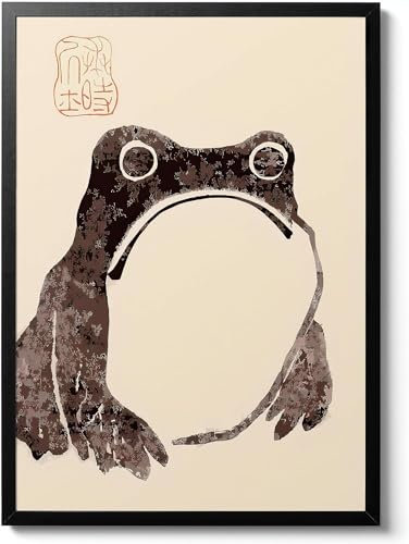 Gnvkd Ecbxz Matsumoto Hoji Poster Vintage Japanische Wandkunst Angry Frog Drucke Tier Angry Frog Leinwand Malerei Bilder Für Moderne Wohnkultur 40X60cm Kein Rahmen