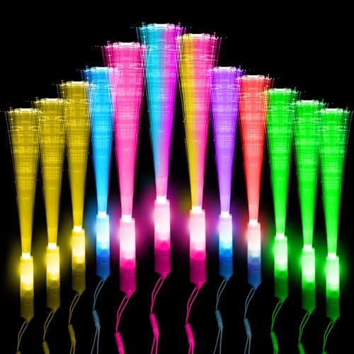 Kangtaixin 12 Piezas de Barras Luminosas Fluorescentes - Varillas Luminosa LED de Fibra para Fiestas, Discotecas y Decoraciones