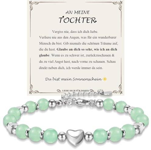 JEWTOP Geschenke für Tochter, Mutter Tochter Geschenk Armband An Meine Tochter Geschenk zum Geburtstag Weihnachten Abschluss Einschulung