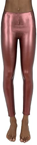 JOPHY & CO. Leggings Donna Bielastico Ecopelle, Colori opachi (cod. 9806) (Bordeaux Lucido, L)