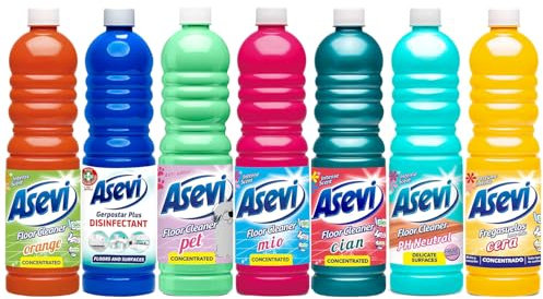 Asevi Floor Cleaner 7 Spanish Cleaning Products Bundle Concentrated For Disinfectant Dirt Cleans For Home Office Bathroom Toilet Kitchen Any Room 1L