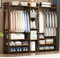 DODOBD Portant Vetement Solide,170cm,Porte-Manteau,Portant Vetement Bois,Portant a Vetement Bois,Dressing Penderie en Bambou,Armoire Ouverte avec étagères de Rangement,pour Salon Chambre