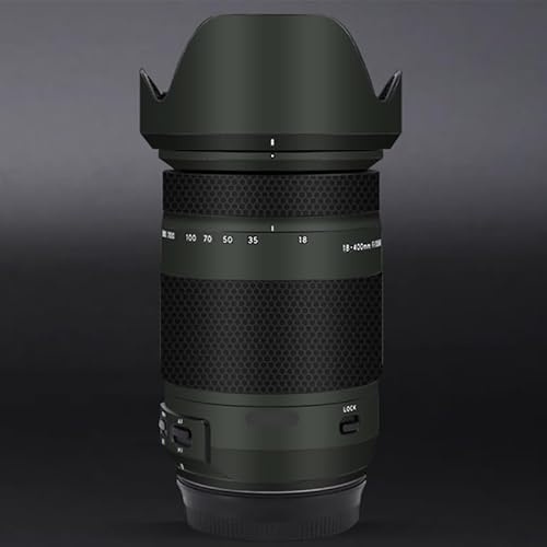 Autocollant en vinyle pour objectif d'appareil photo Tamron 18-400 mm F3.5-6.3 Di II VC HLD pour Canon EF Mount Macro Coat Wraps 18 400 (vert olive)