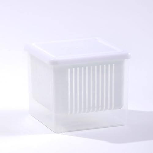 Juego de 3 cestas y colador de bayas, cuenco de bayas de 1 cuarto de galón con agujeros, cestas cuadradas de cocina para nevera, colador de 4 pulgadas, bonito recipiente pequeño para fresa, uva