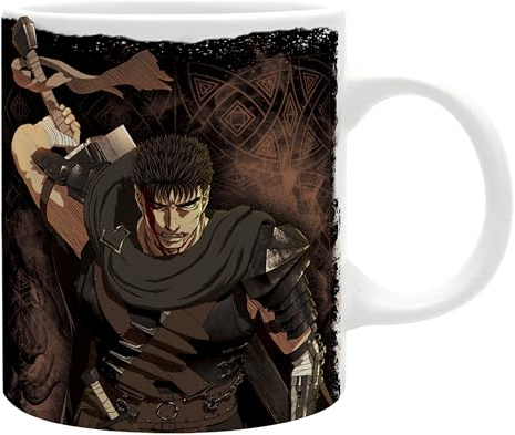 ABYSTYLE - Taza BERSERK Guts - Producto oficial - 320 ml - Cerámica de alta calidad - Diseño Dark Fantasy