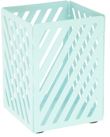COHEALI Metal Mesh Pen Holder for Desk, Square Pencil Caddy in Sage Green, Small Metal Organizer Suitable for Office and Classroom Storage