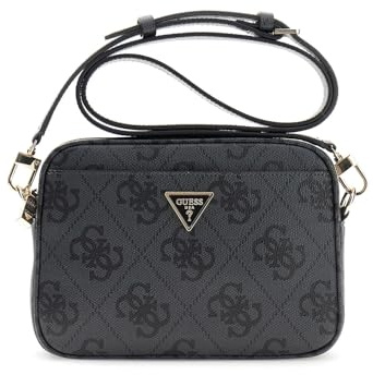 GUESS Umhängetasche Meridian II Camera Bag Coal Logo dunkelgrau