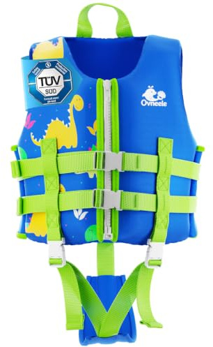Chaleco de Natación para Niños, Chaleco Flotador de Neopreno con Correa de Seguridad Ajustable, Ayuda a la flotabilidad, con Correa de Ajustable Edad 2-9 años