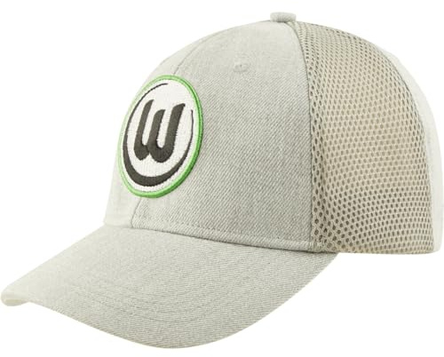 VfL Wolfsburg Cap Grau mit Logo – Offizielle Baseball Cap | Fußball Fan Cap für Herren & Damen | Verstellbare Basecap Fanartikel