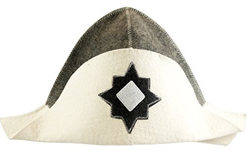 Saunahut - Modell Napoleon - 100% Wollfilz - Saunamütze aus Filz für Damen und Herren