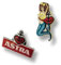 Astra Metall-Anstecker Pin 2er Set Meerjungfrau, für Männer & Frauen, Geschenk-Ideen aus St. Pauli