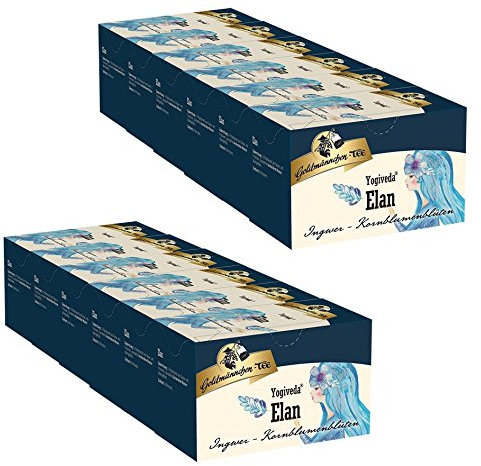 Goldmännchen-TEE Yogiveda Elan Ingwer-Kornblumenblüten 12er Pack