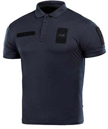 Coolmax Tactical Polo Shirt Duty Uniform Moisture Wicking Short Sleeve Mens T-Shirt (Dark Navy Blue, Medium)