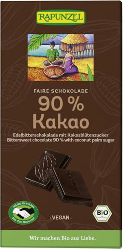 Bitterschokolade 90% Kakao mit Kokosblütenzucker