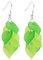 Bluebubble ENGLISH GARDEN Leaf Cluster Earrings on Gift Card (Festival Green - Emerald Lime)