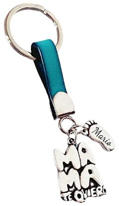 Llavero TE QUIERO Mama o Papa con pie/s personalizado/s. Regalo - Navidad - Papa Noel - Reyes Magos