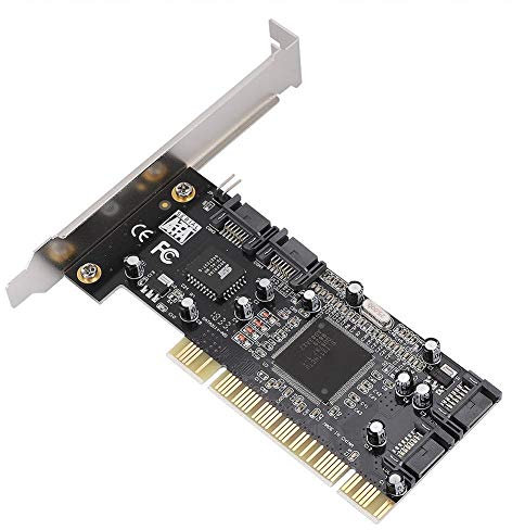 fasient Scheda di espansione Interna Controller Raid PCI SATA a 4 Porte, Supporto Disco Rigido, CDROM, Dvd Rom, CD-R, CD-RW, Dvd-R, Dvd-RW, convertitore Adattatore PCI a SATA per Desktop