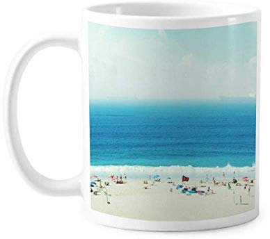 Tasse mit Meeresmotiv, Sand, Strand, Wissenschaft, Natur, Keramik, Kaffee, Porzellan