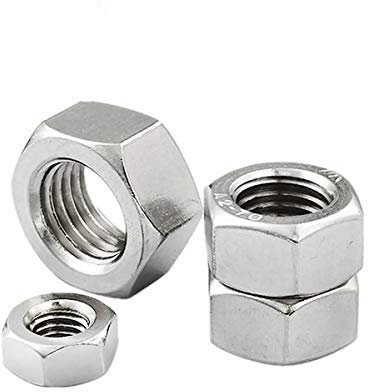 YOFASEN Sechskantmuttern - M1.6/M2/M2.5/M3/M3.5 Anti-Rost Edelstahl Silber Muttern Maschinenschrauben Sicherungsmuttern Kontermuttern, M2(50pcs)